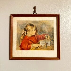 Small Framed Print of Claude Renoir Playing by Pierre-Auguste Renoir